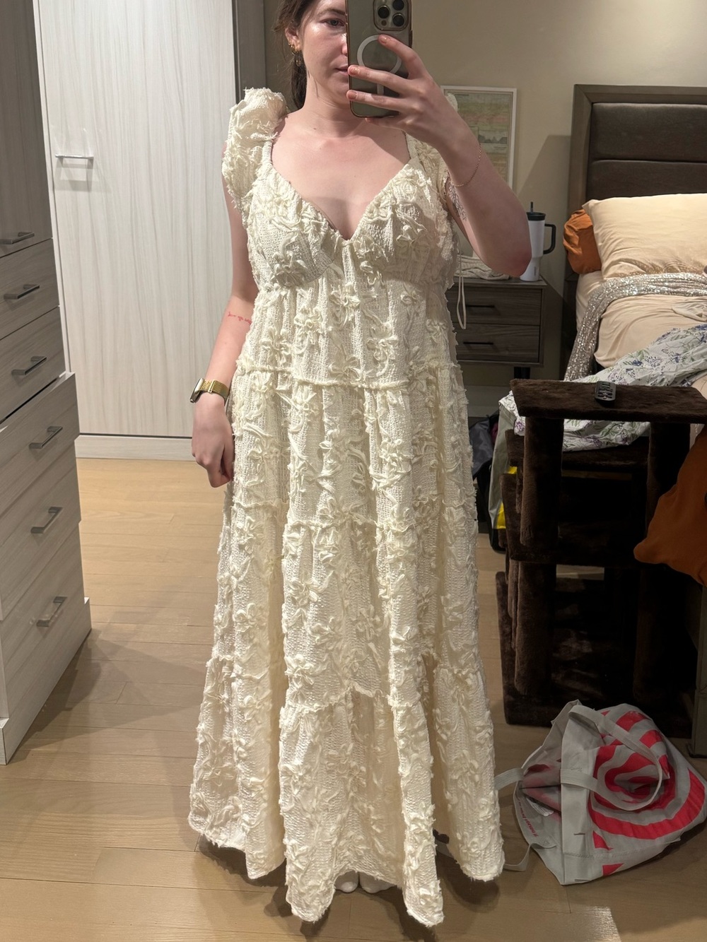 English Factory Cream Lace Tiered Maxi Dress - Picture 2 of 5